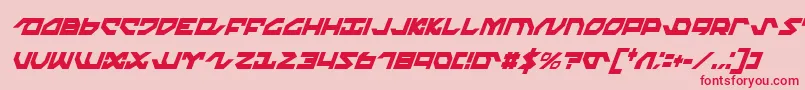 フォントNightrunnerExtraCondensedItalic – ピンクの背景に赤い文字