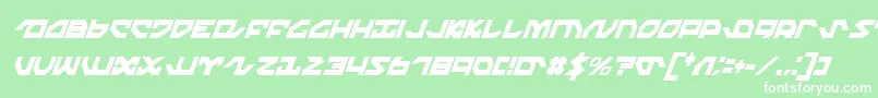NightrunnerExtraCondensedItalic Font – White Fonts on Green Background