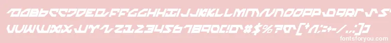 NightrunnerExtraCondensedItalic Font – White Fonts on Pink Background