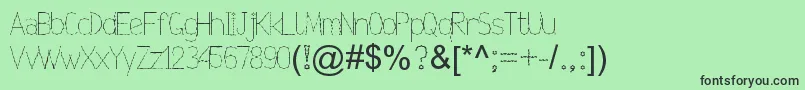 Nexarumpelstil Font – Black Fonts on Green Background