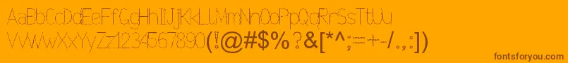 Nexarumpelstil Font – Brown Fonts on Orange Background