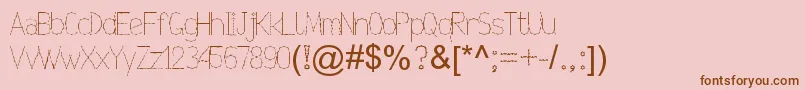 Nexarumpelstil Font – Brown Fonts on Pink Background