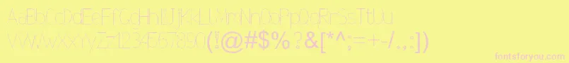 Nexarumpelstil Font – Pink Fonts on Yellow Background
