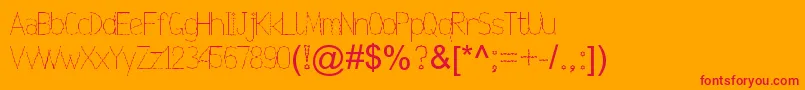 Шрифт Nexarumpelstil – красные шрифты на оранжевом фоне
