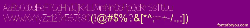 Nexarumpelstil-fontti – keltaiset fontit violetilla taustalla