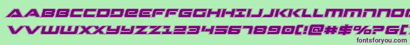 Strikelordacadital Font – Purple Fonts on Green Background