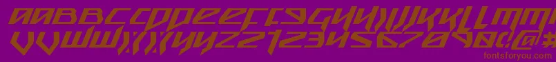 Snubfighteri Font – Brown Fonts on Purple Background