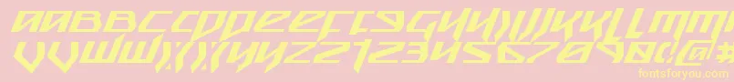 Snubfighteri Font – Yellow Fonts on Pink Background