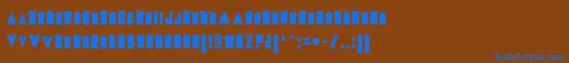 MetalFont Font – Blue Fonts on Brown Background