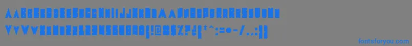 MetalFont Font – Blue Fonts on Gray Background