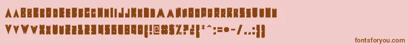 Police MetalFont – polices brunes sur fond rose