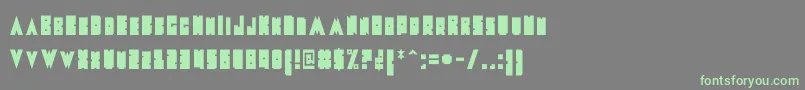 MetalFont Font – Green Fonts on Gray Background