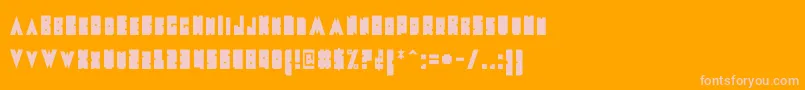 MetalFont Font – Pink Fonts on Orange Background
