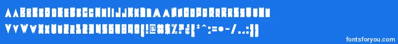 Fonte MetalFont – fontes brancas em um fundo azul