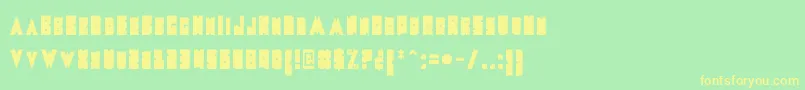 Fonte MetalFont – fontes amarelas em um fundo verde