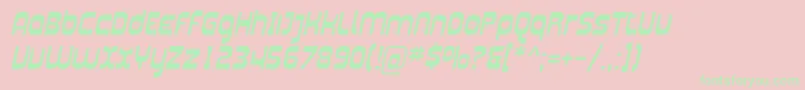 Plasma02 Font – Green Fonts on Pink Background