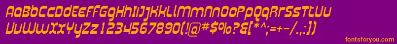 Plasma02 Font – Orange Fonts on Purple Background