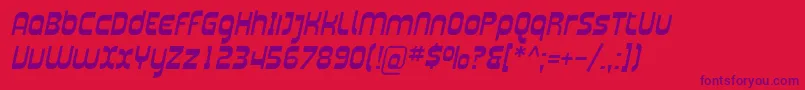 Plasma02 Font – Purple Fonts on Red Background