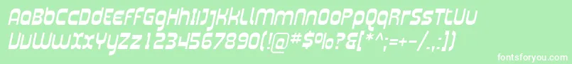 Plasma02 Font – White Fonts on Green Background
