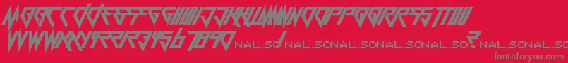 BerateTheElementary Font – Gray Fonts on Red Background