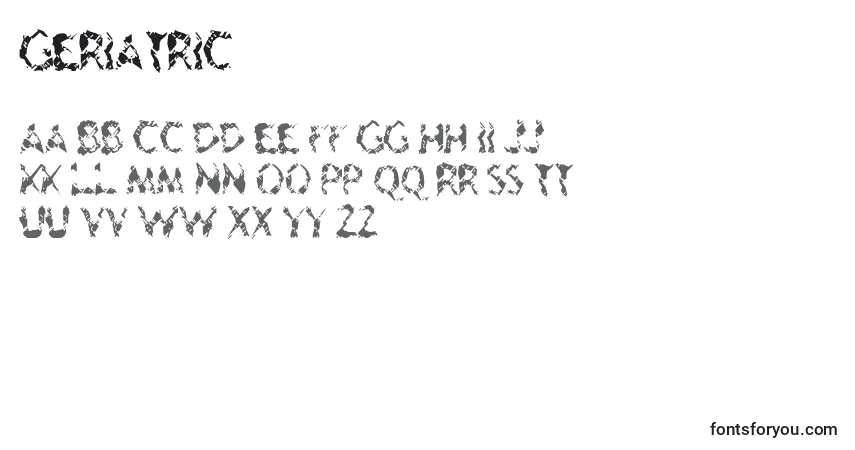 Geriatricフォント–アルファベット、数字、特殊文字
