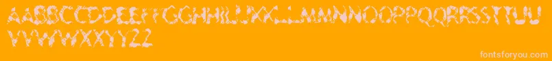 Geriatric Font – Pink Fonts on Orange Background
