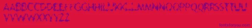 Police Geriatric – polices violettes sur fond rouge