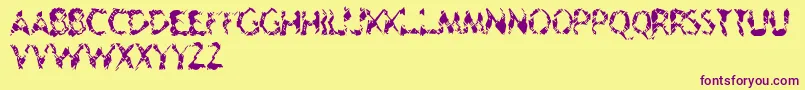 Geriatric Font – Purple Fonts on Yellow Background