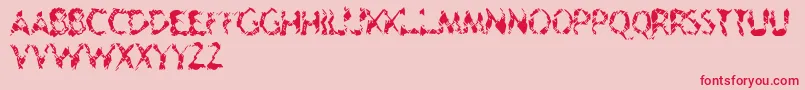 Geriatric-Schriftart – Rote Schriften auf rosa Hintergrund