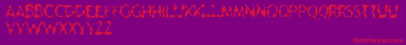 Geriatric Font – Red Fonts on Purple Background