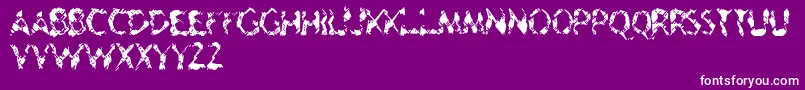 Geriatric Font – White Fonts on Purple Background