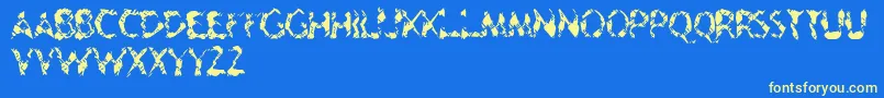 Geriatric Font – Yellow Fonts on Blue Background