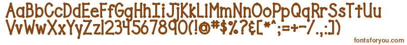 DjbDrivesMeDotty Font – Brown Fonts on White Background
