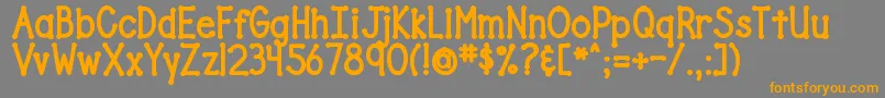 DjbDrivesMeDotty Font – Orange Fonts on Gray Background