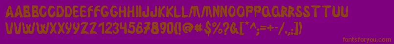 Шрифт Fingerzfilled – коричневые шрифты на фиолетовом фоне