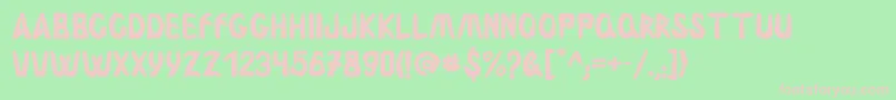 Fingerzfilled Font – Pink Fonts on Green Background