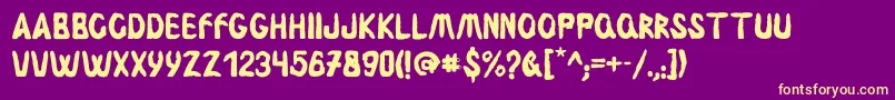 Fingerzfilled Font – Yellow Fonts on Purple Background