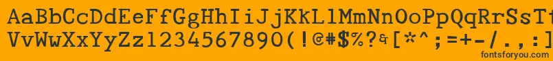 Tyepaloon Font – Black Fonts on Orange Background