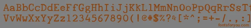 Tyepaloon Font – Brown Fonts on Gray Background