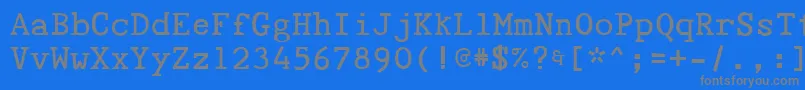 Tyepaloon Font – Gray Fonts on Blue Background