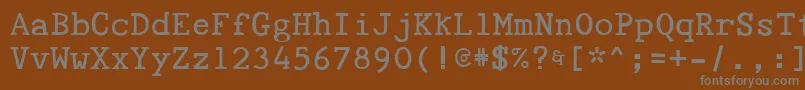 フォントTyepaloon – 茶色の背景に灰色の文字