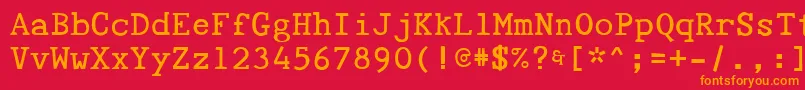 Tyepaloon Font – Orange Fonts on Red Background
