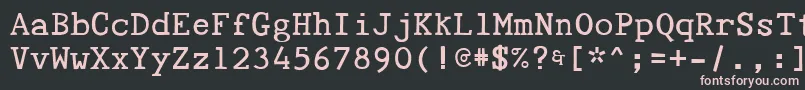 Tyepaloon Font – Pink Fonts on Black Background