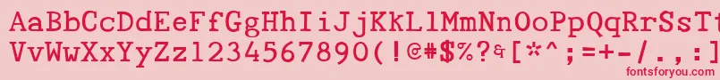 Tyepaloon Font – Red Fonts on Pink Background