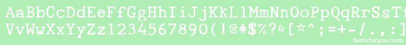 Tyepaloon Font – White Fonts on Green Background