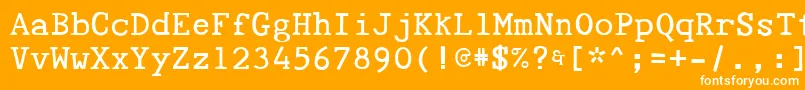 フォントTyepaloon – オレンジの背景に白い文字