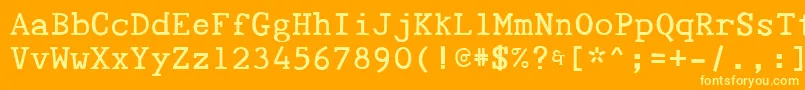 Tyepaloon Font – Yellow Fonts on Orange Background