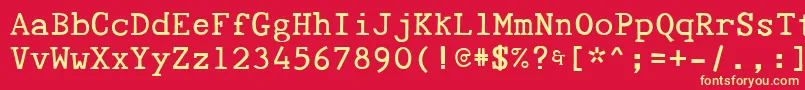 Tyepaloon Font – Yellow Fonts on Red Background