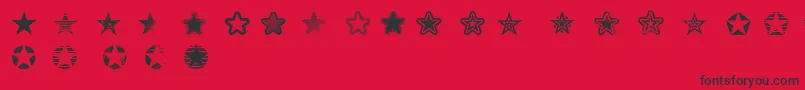 Police Starz2 – polices noires sur fond rouge