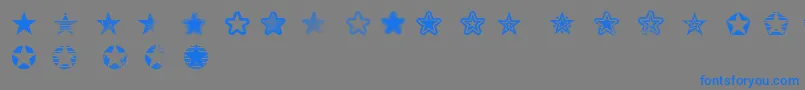Starz2 Font – Blue Fonts on Gray Background